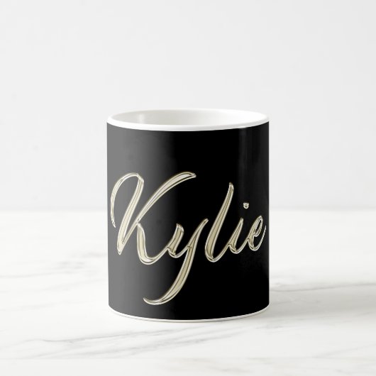Kylie white gold Handwriting Tasse Kaffeetasse Koffiemok (Center)