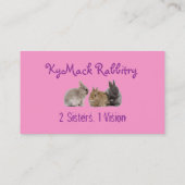 KyMack Rabbitry Visitekaartje (Achterkant)