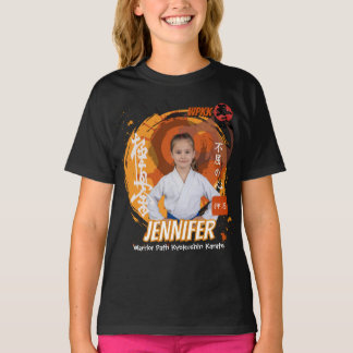Kyokushin Girl Orange Belt Personalized Team T-shirt
