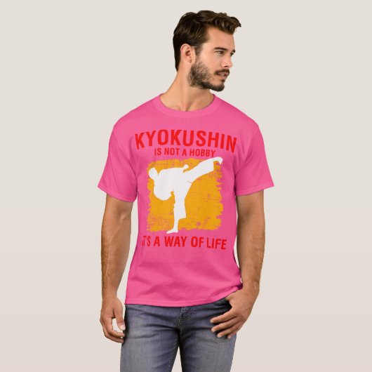 Kyokushin is geen hobby, het is een manier van lev t-shirt (Voorkant volledig)