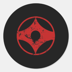 Kyokushin Karate Bedrukte Ck Print Karate Gi Ronde Sticker