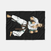 Kyokushin Karate Beoefenaar - Japanse Vechtkunsten Fleece Deken (Voorkant (Horizontaal))