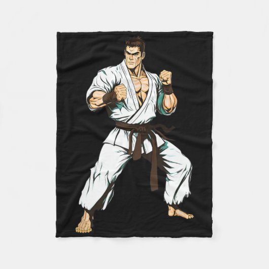 Kyokushin Karate Beoefenaar - Japanse Vechtkunsten Fleece Deken (Voorkant)