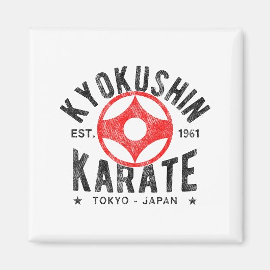 Kyokushin Karate Do Martial Arts Japan Tokyo Vinta Magneet (Voorkant)