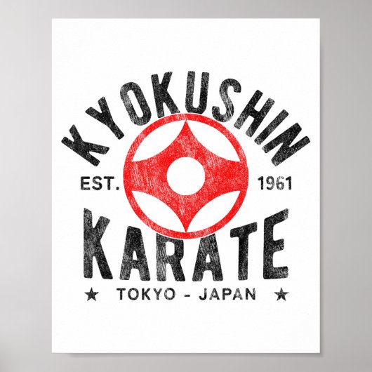 Kyokushin Karate Do Martial Arts Japan Tokyo Vinta Poster (Voorkant)