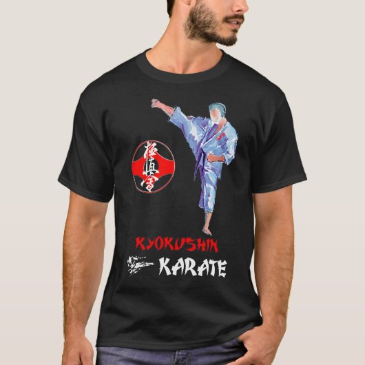 Kyokushin Karate High Keage Kick Kumite T-Shirt (Voorkant)