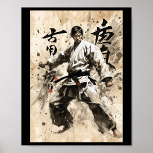 Kyokushin Karate Japanse Kalligrafie Vechtkunst Poster