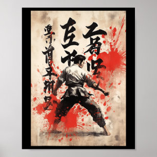 Kyokushin Karate Japanse Kalligrafie Vechtkunst Poster