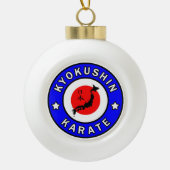 Kyokushin Karate Keramische Bal Ornament (Voorkant)