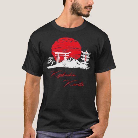 Kyokushin Karate Landscape by Zanshin-Art T-Shirt (Voorkant)
