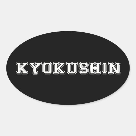 Kyokushin Karate Ovale Sticker (Voorkant)