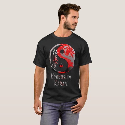 Kyokushin Karate Red Dragon - Martial Arts Budo T-shirt (Voorkant volledig)