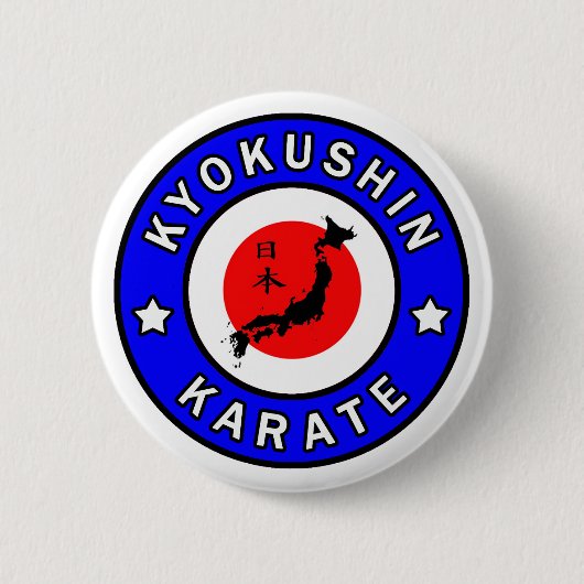 Kyokushin Karate Ronde Button 5,7 Cm (Voorkant)