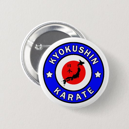 Kyokushin Karate Ronde Button 5,7 Cm (Voorkant /achterkant)