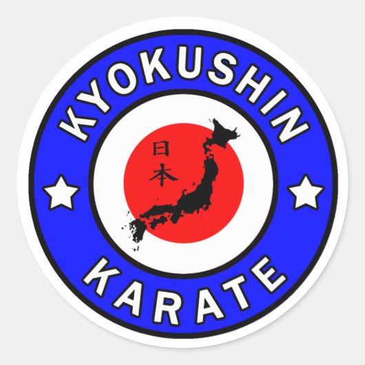 Kyokushin Karate Ronde Sticker (Voorkant)