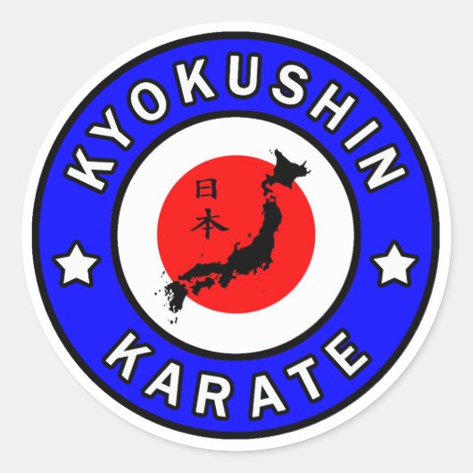 Kyokushin Karate Ronde Sticker (Voorkant)