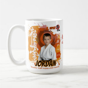 Kyokushin Karate Student Gepersonaliseerde Foto Koffiemok