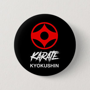 Kyokushin Karate Symbool Kyokushinkai Dojo Trainin Ronde Button 5,7 Cm