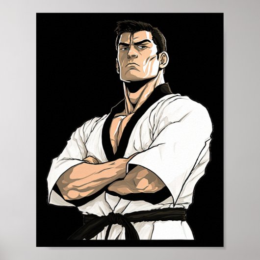 Kyokushin Karate Vechters - Vechtkunst Poster (Voorkant)