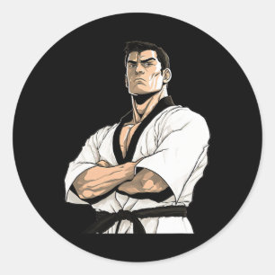Kyokushin Karate Vechters - Vechtkunst Ronde Sticker
