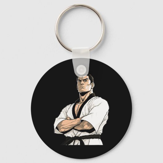 Kyokushin Karate Vechters - Vechtkunst  Sleutelhanger (Voorkant)