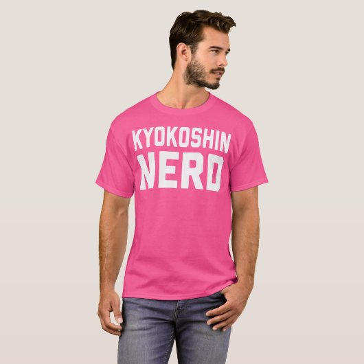 Kyokushin Nerd. Funny Japans martial Art Karate T-shirt (Voorkant volledig)