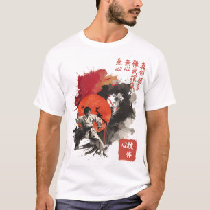 Kyokushin Sumi-E Krijger Mind Techniek Lichaam Kun T-shirt
