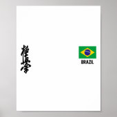 Kyokushinkai Karate Brazilië Dojo Training Brazili Poster (Voorkant)