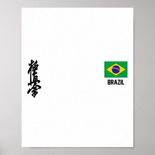Kyokushinkai Karate Brazilië Dojo Training Brazili Poster (Voorkant)