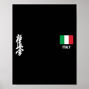 Kyokushinkai Karate Italië Dojo Training Italiaans Poster