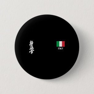 Kyokushinkai Karate Italië Dojo Training Italiaans Ronde Button 5,7 Cm