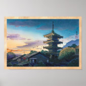 Kyoraku trekt Nomura Yasaka pagoda sunshine Poster (Voorkant)