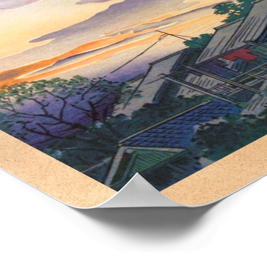 Kyoraku trekt Nomura Yasaka pagoda sunshine Poster (Hoek)