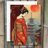 Kyōto 京都 Japan geisha  retro Briefkaart