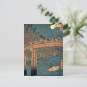 Kyoto-brug door moonlight briefkaart (Staand voorkant)