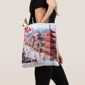 Kyoto Dreamscape All-Over-Print Canvas tas Medium (Dichtbij)