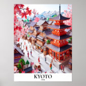 Kyoto Dreamscape Travel Art Poster (Voorkant)