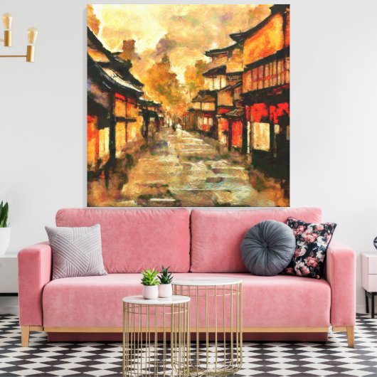 Kyoto Dusk Canvas Afdruk (Insitu (Woonkamer))