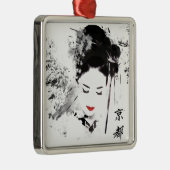 Kyoto Geisha Metalen Ornament (Rechts)
