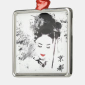 Kyoto Geisha Metalen Ornament (Links)