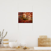 Kyoto Herfst Esdoorn Tempel Pad Poster (Keuken)