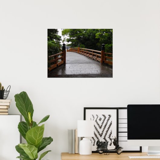 Kyoto-imperial paleis met Bridge-Poster Poster (Thuiskantoor)