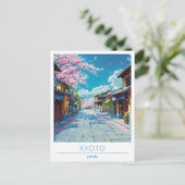 Kyoto Japan Art Vintage Travel Briefkaart (Staand voorkant)