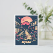 Kyoto Japan Art Vintage Travel Illustratie Briefkaart (Staand voorkant)