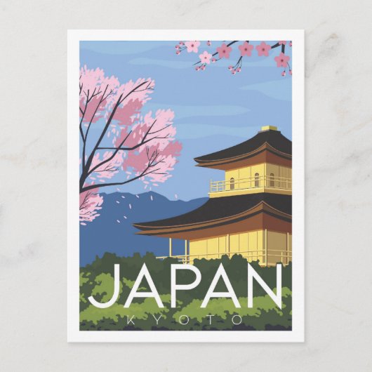 Kyoto Japan Beroemde Reisplaats Illustratie Briefkaart (Voorkant)