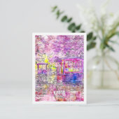 Kyoto Japan Beroemde Reisplaats Waterverf Briefkaart (Staand voorkant)