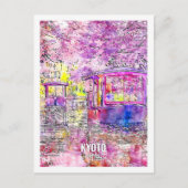 Kyoto Japan Beroemde Reisplaats Waterverf Briefkaart (Voorkant)