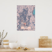 Kyoto - Japan Breezy City Map Poster (Keuken)