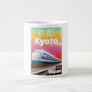 kyoto Japan bullet treinstijl vintage reisposter Grote Koffiekop