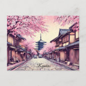 Kyoto Japan Cherry Blossom Landscape Briefkaart (Voorkant)